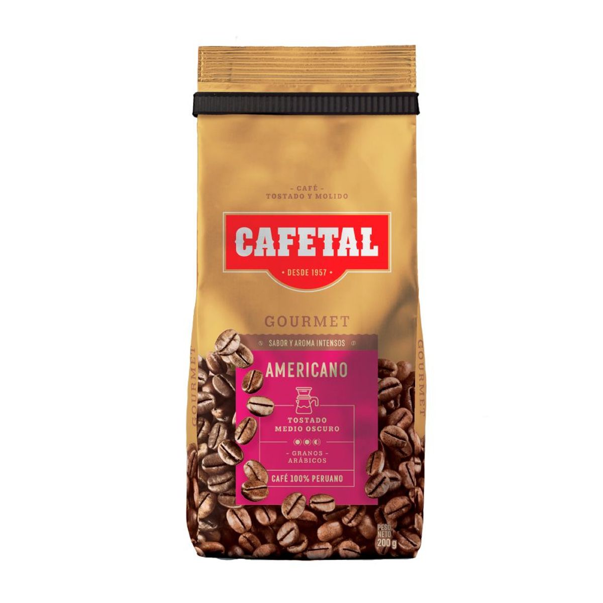 CAFETAL - Café Cafetal Molido Gourmet Americano Empaque 200 g