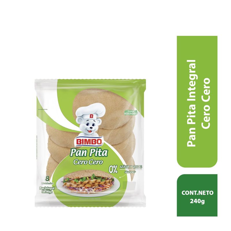 BIMBO - Pan Pita Integral Cero Cero Bimbo 240g
