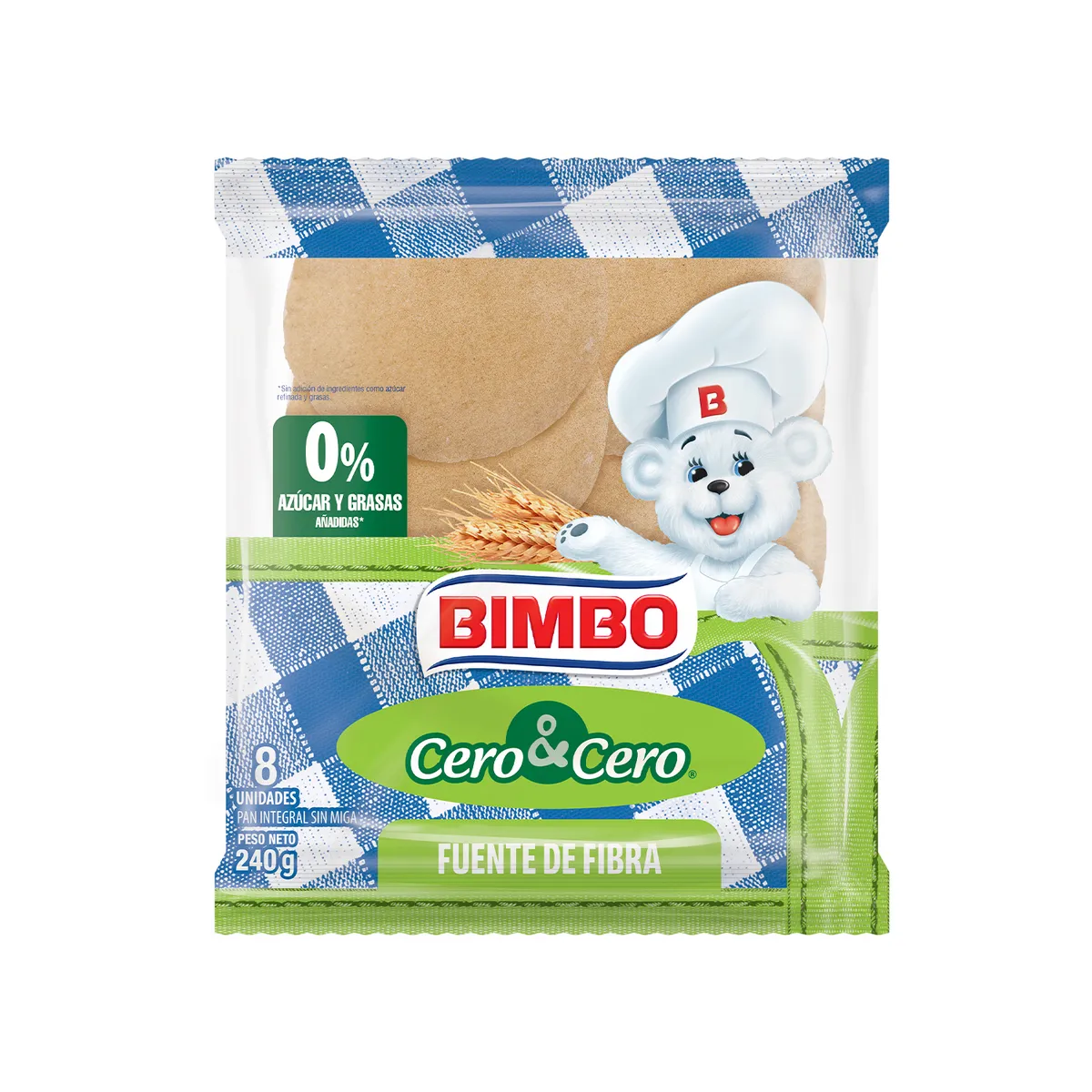 BIMBO - Pan Pita Bimbo Integral Cero Cero Bolsa 240 g