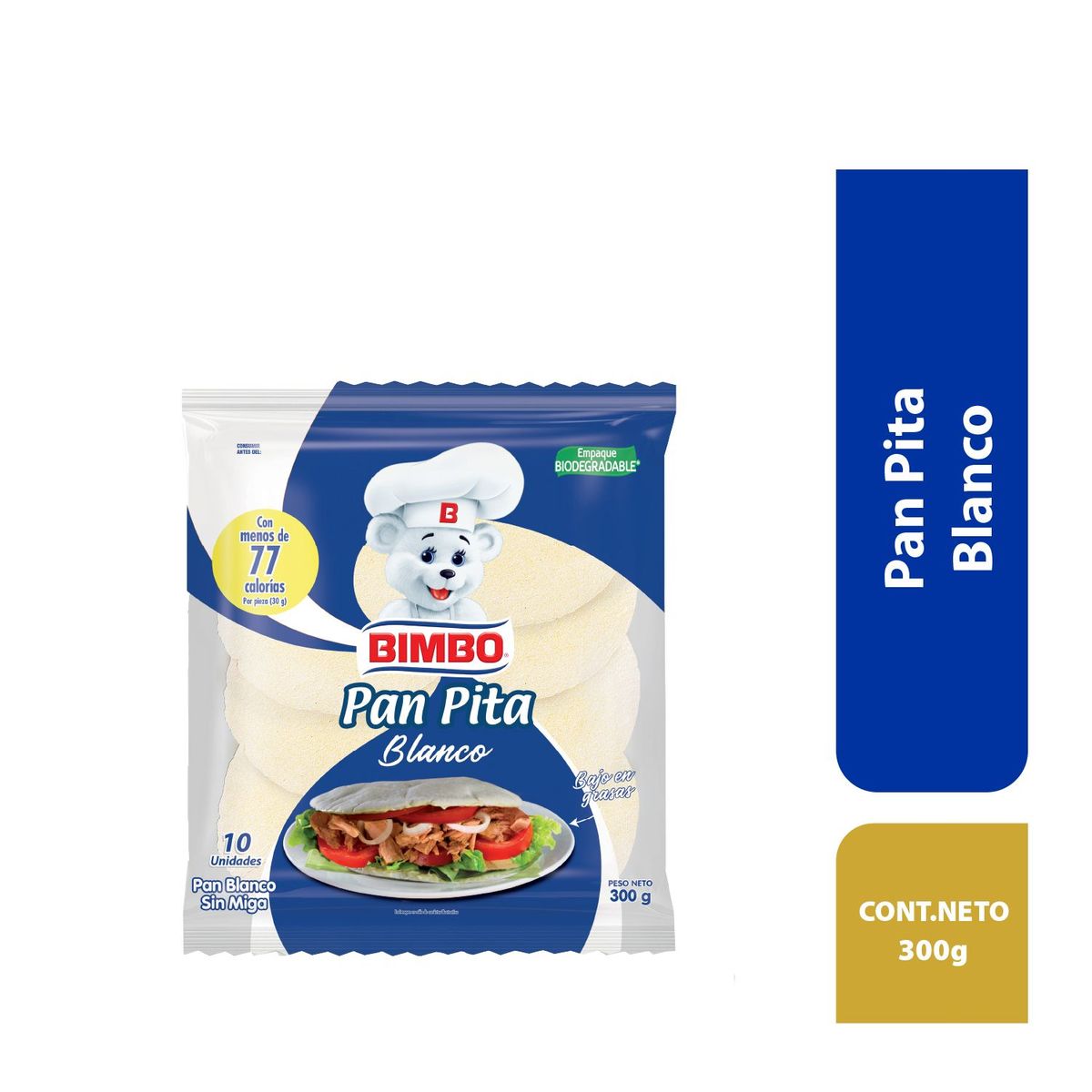 BIMBO - Pan Pita Bimbo Blanco Bolsa 300 g