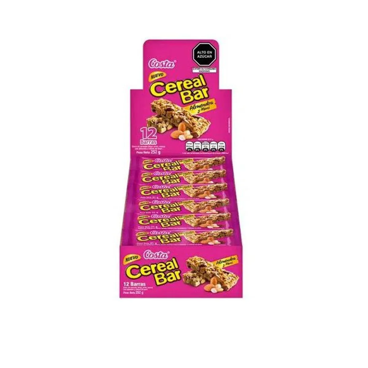 COSTA - Barra Cereal Costa Cereal Bar Almendra Maní Caja 12 Und