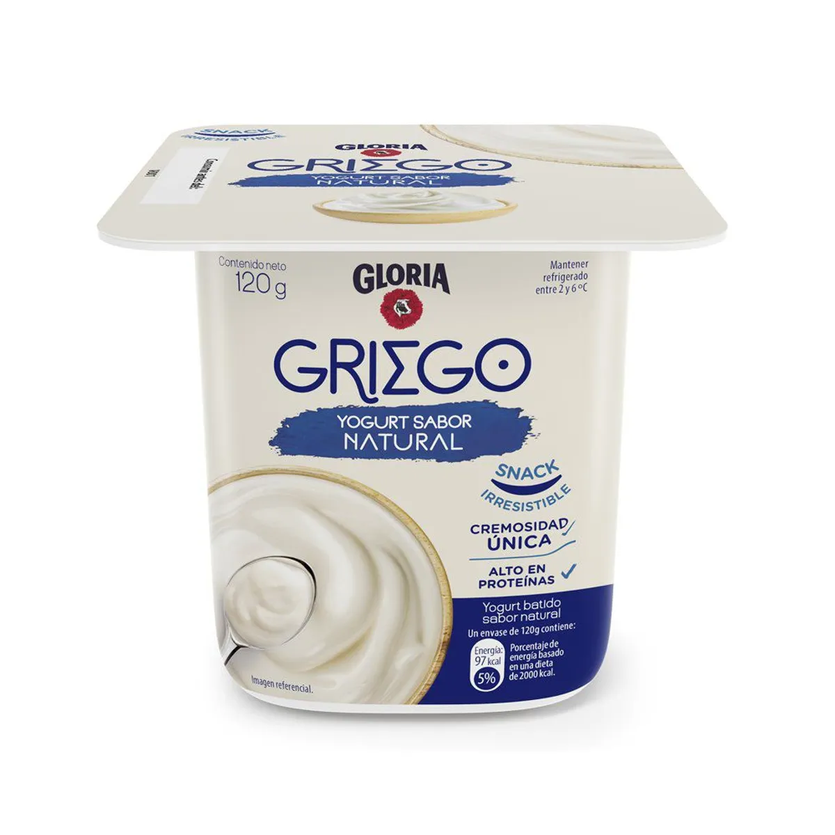 GLORIA - Yogurt Gloria Griego Natural Envase 120 g