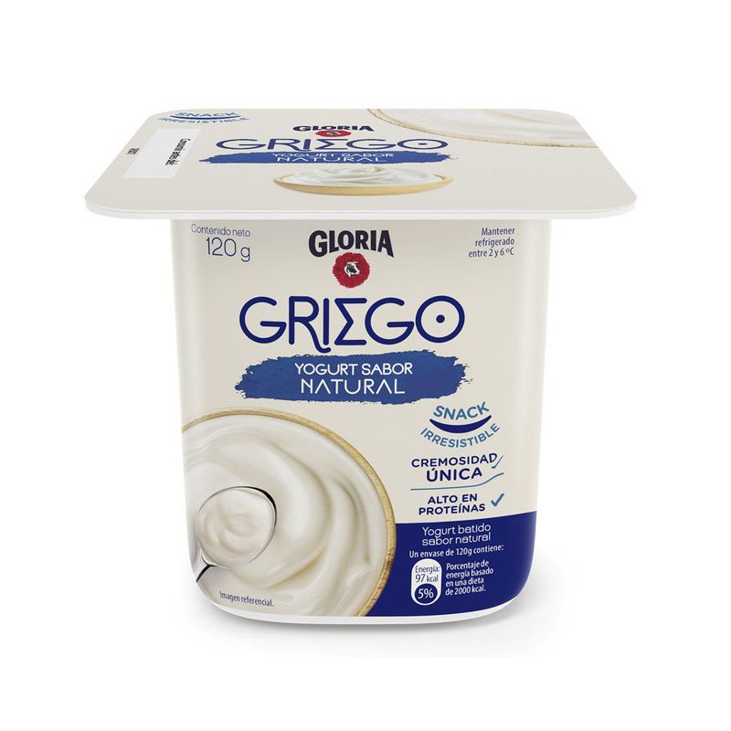 GLORIA - Gloria Yogurt Griego Natural Descremado 120 g