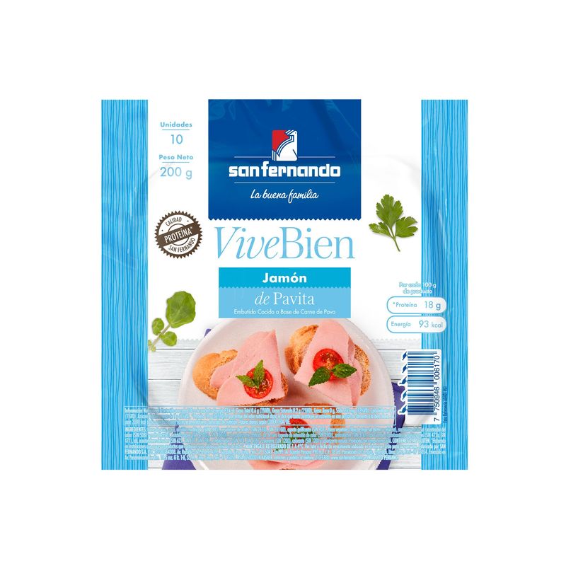 SAN FERNANDO - Jamón de pavita San Fernando 200 g