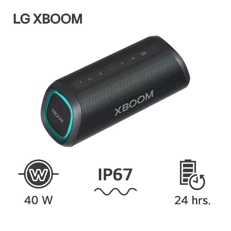 LG - Parlante LG XBOOM Go XG7 40W Bluetooth IP67 Negro