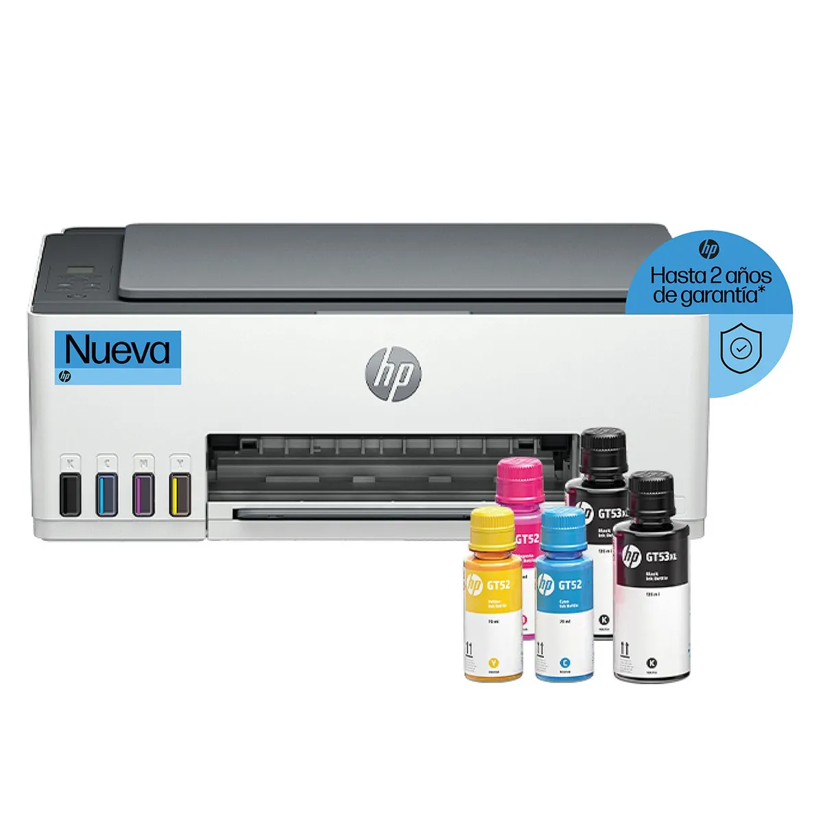 HP - Impresora Multifuncional HP Smart Tank 580 Tinta Continua Color Wi-Fi Smart App Escáner (1F3Y2A)