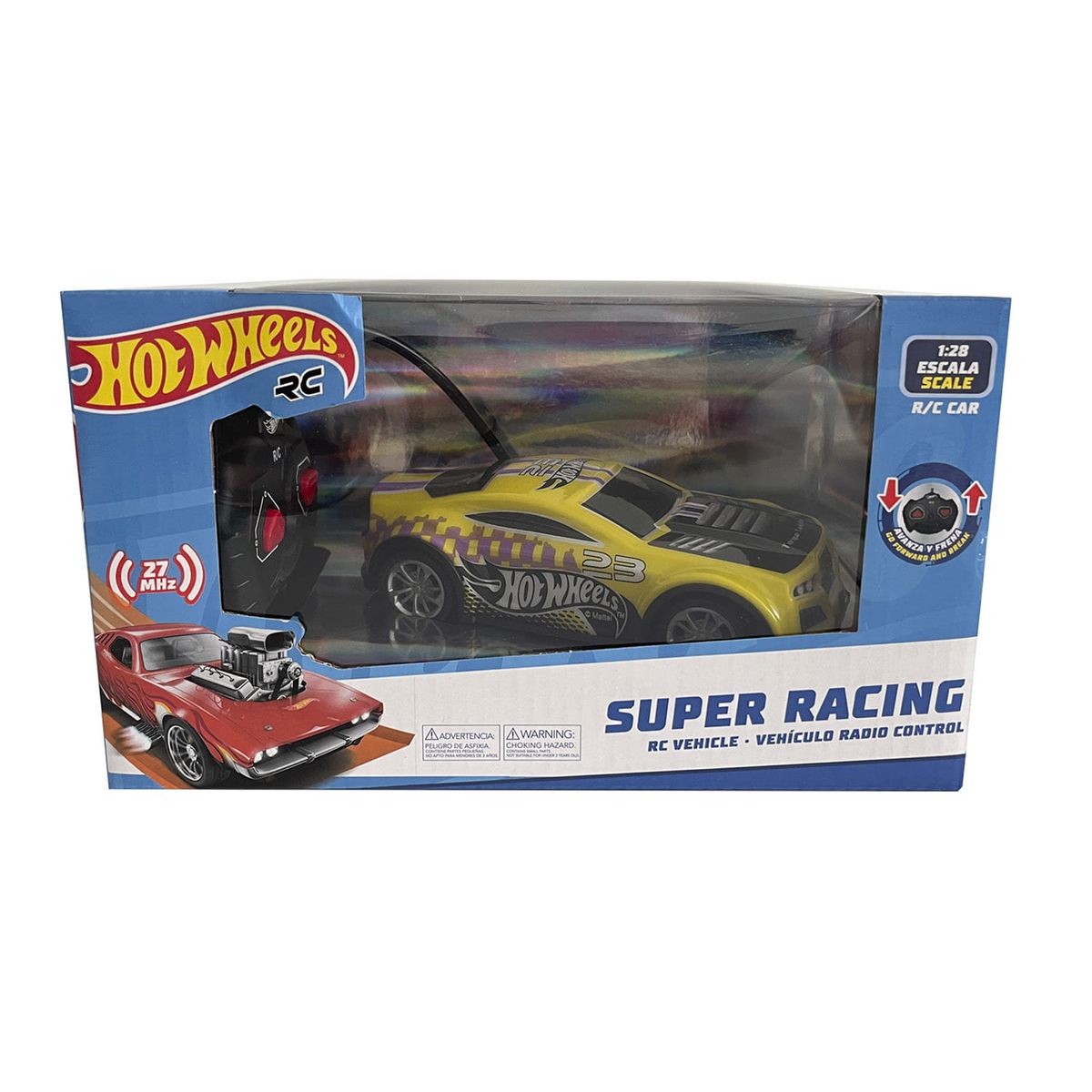 HOT WHEELS - Vehículo Hot Wheels a Control Remoto Racing Car 1:28