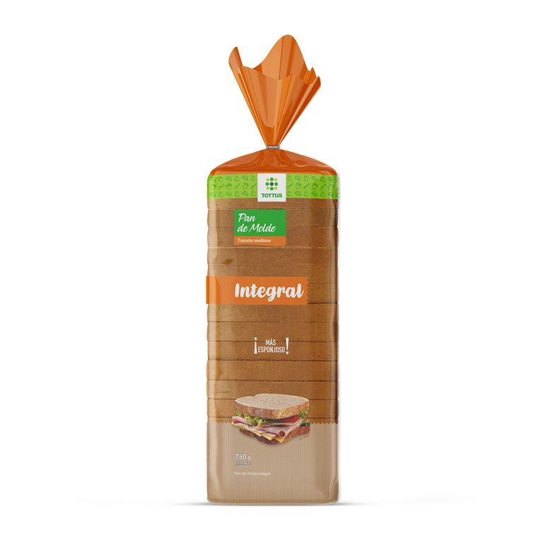 Pan Molde Integral Tottus Bolsa 750 g | Tottus Perú