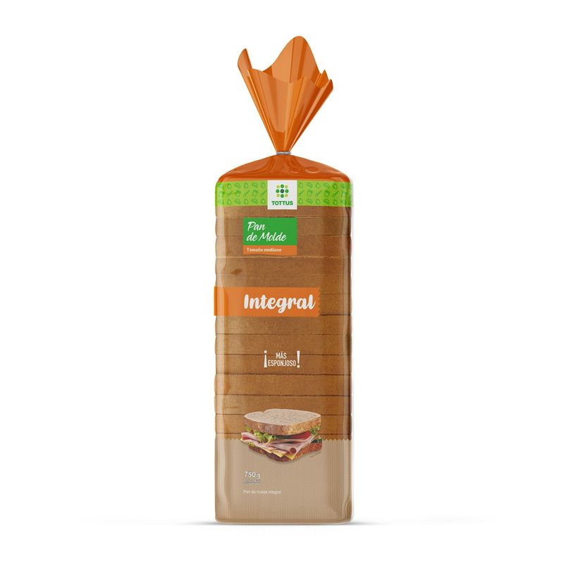 TOTTUS - Pan Molde Integral Tottus Bolsa 750 g