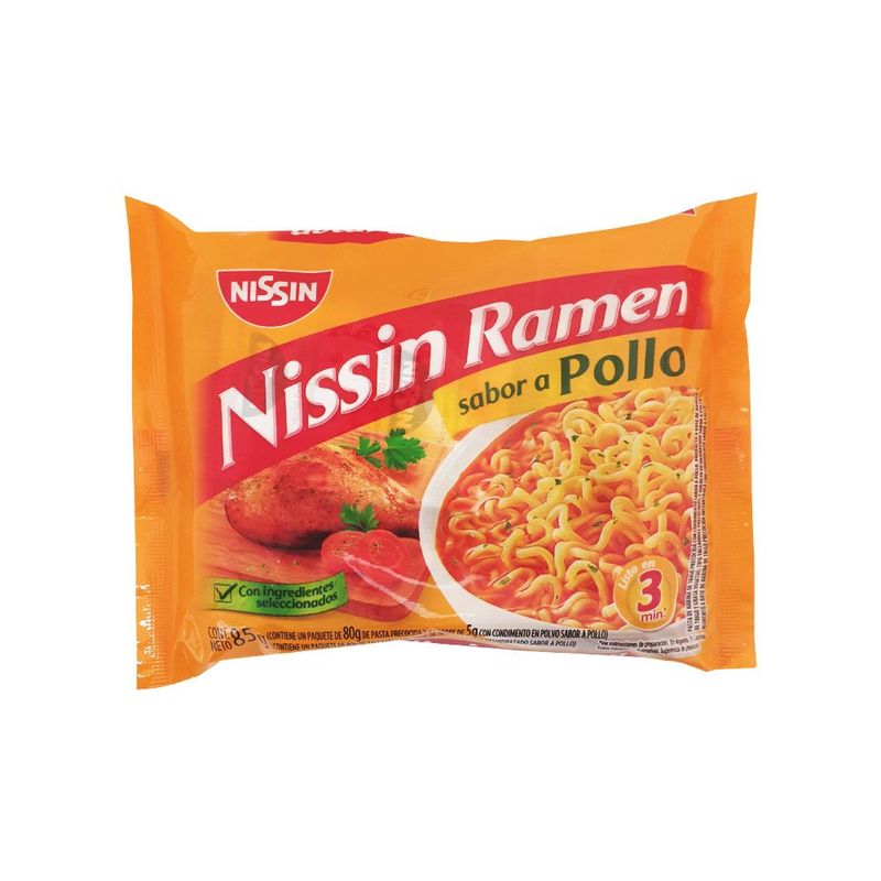 NISSIN - Pasta Precocida Nissin Ramen Sabor Pollo Empaque 85 g