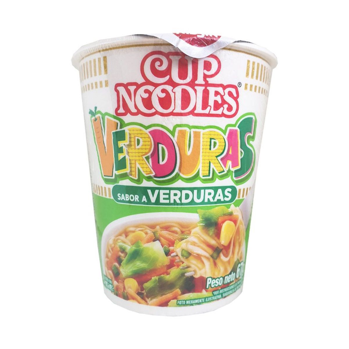 NISSIN - Pasta Precocida Nissin Cup Noodles Verduras Empaque 67 g