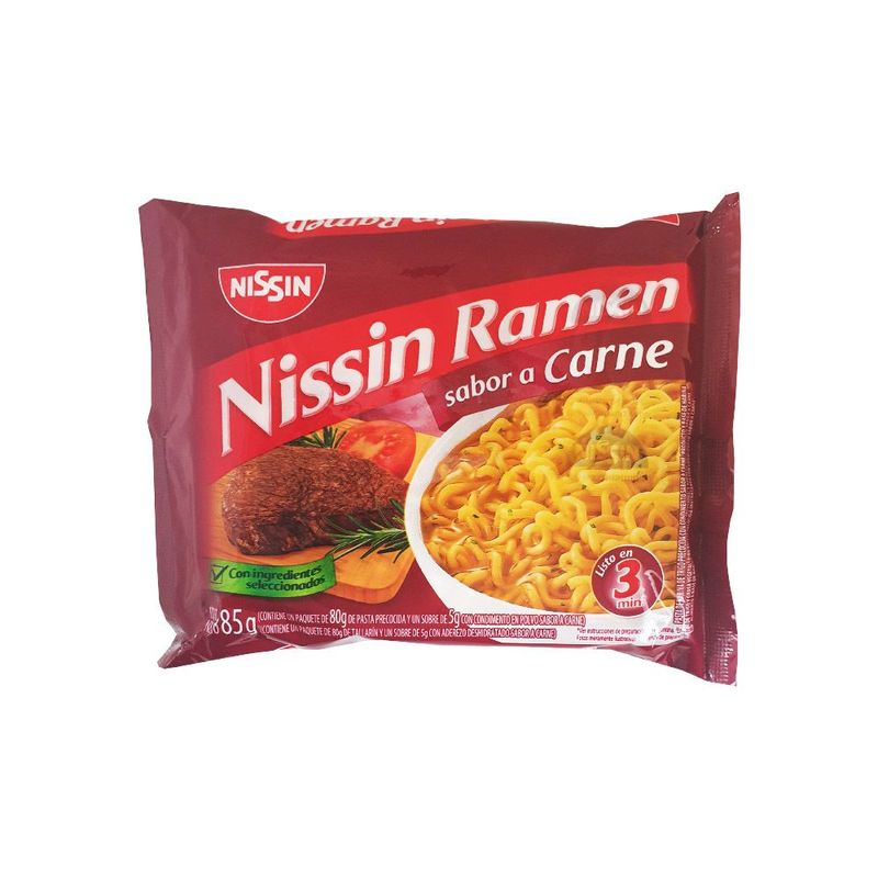 NISSIN - Pasta Precocida Nissin Ramen Sab Carne 85g
