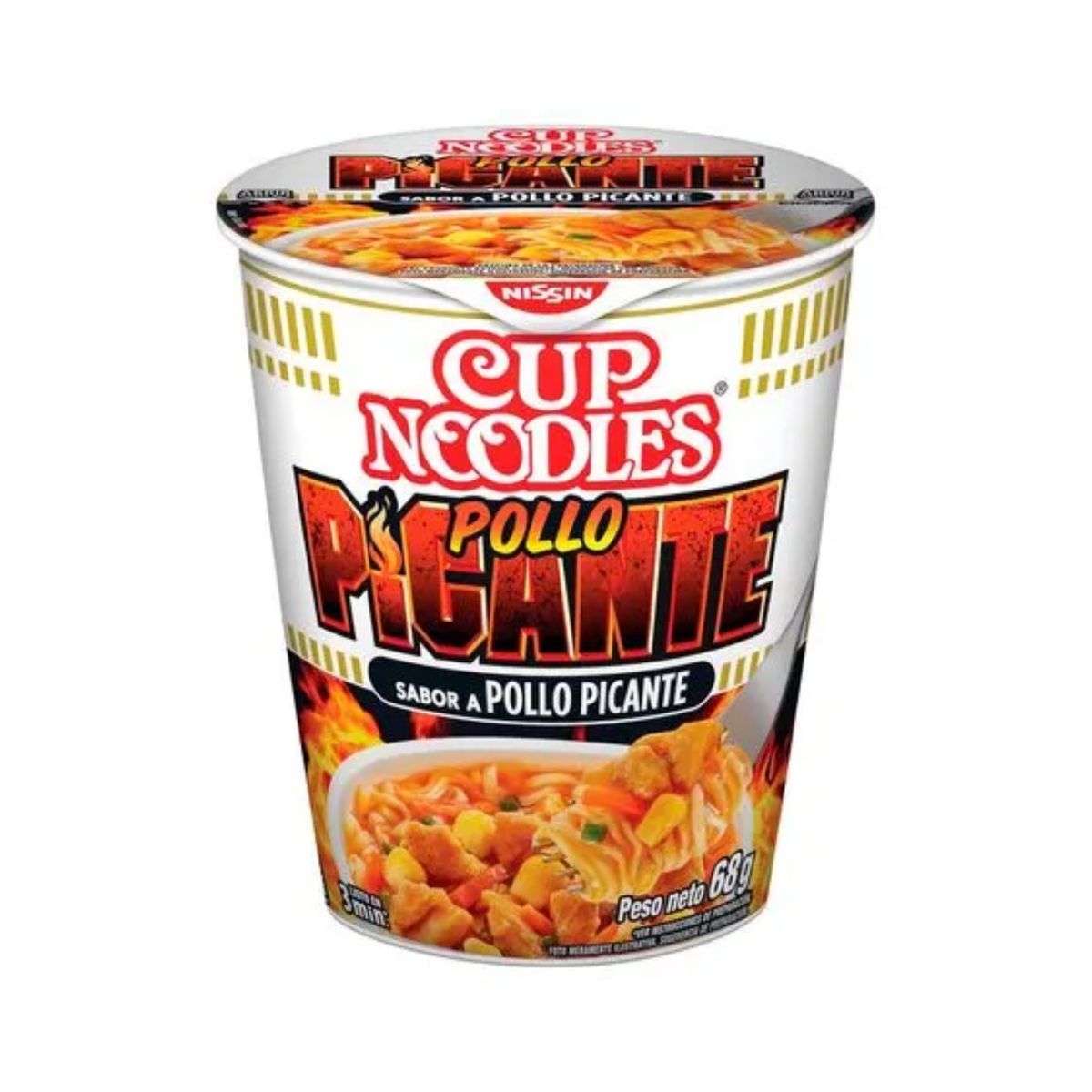NISSIN - Pasta Precocida Nissin Cup Noodles Pollo Picante Empaque 68 g