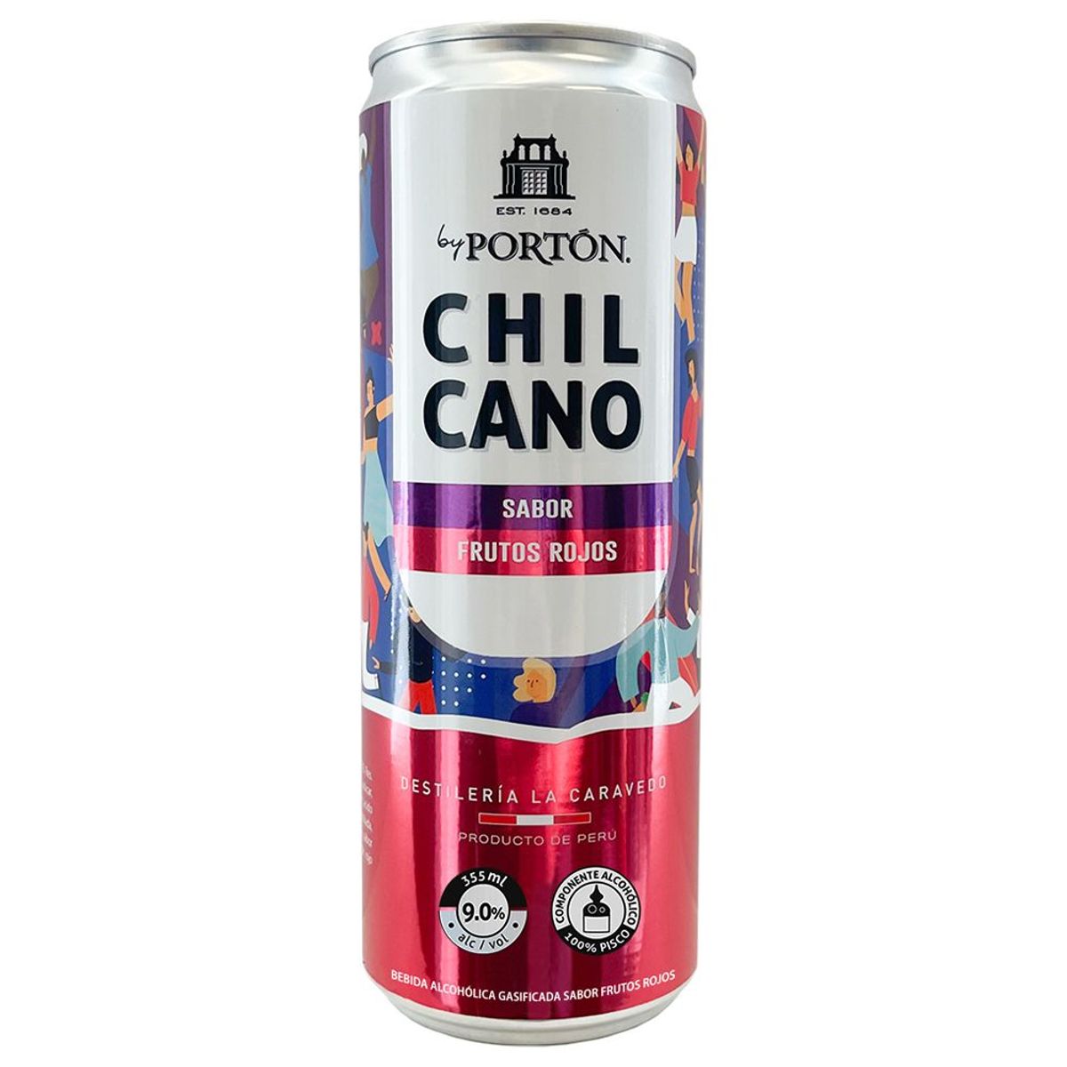 PORTON - Bebida RTD Porton Chilcano Frutos Rojos Lata 355 mL