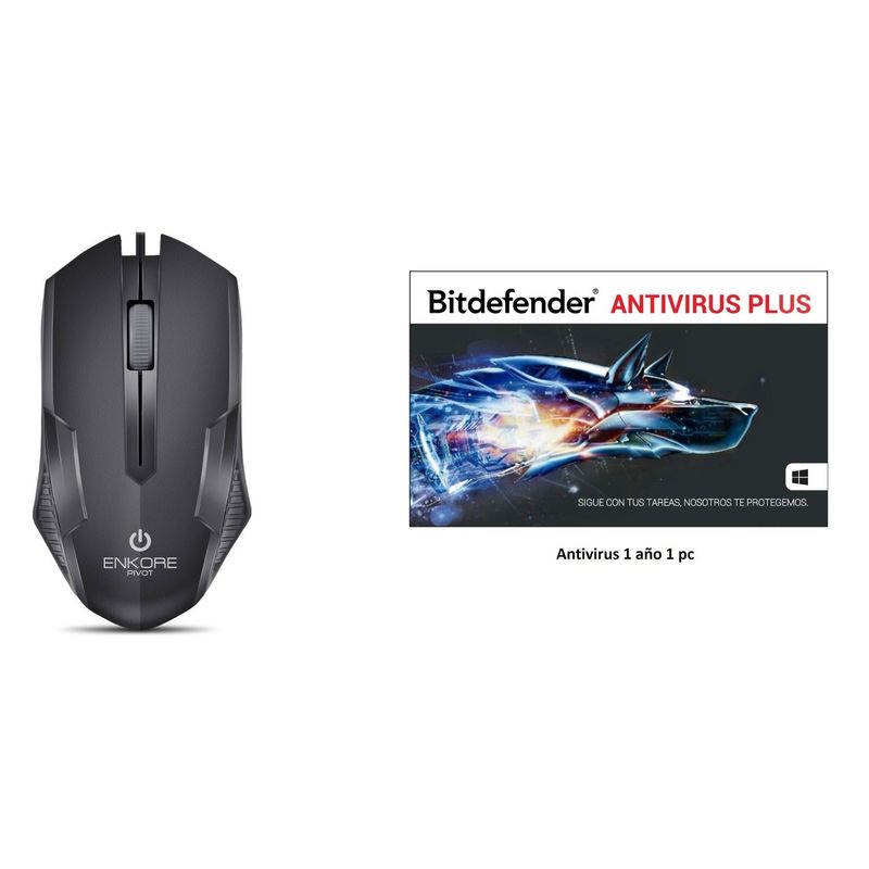 ENKORE - Kit Mouse Al + Av Bitdefender 12 meses 1 Dispositivo