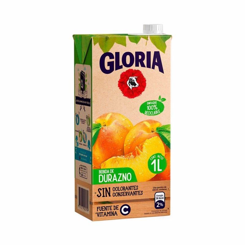 GLORIA - Bebida de Durazno Gloria 1L