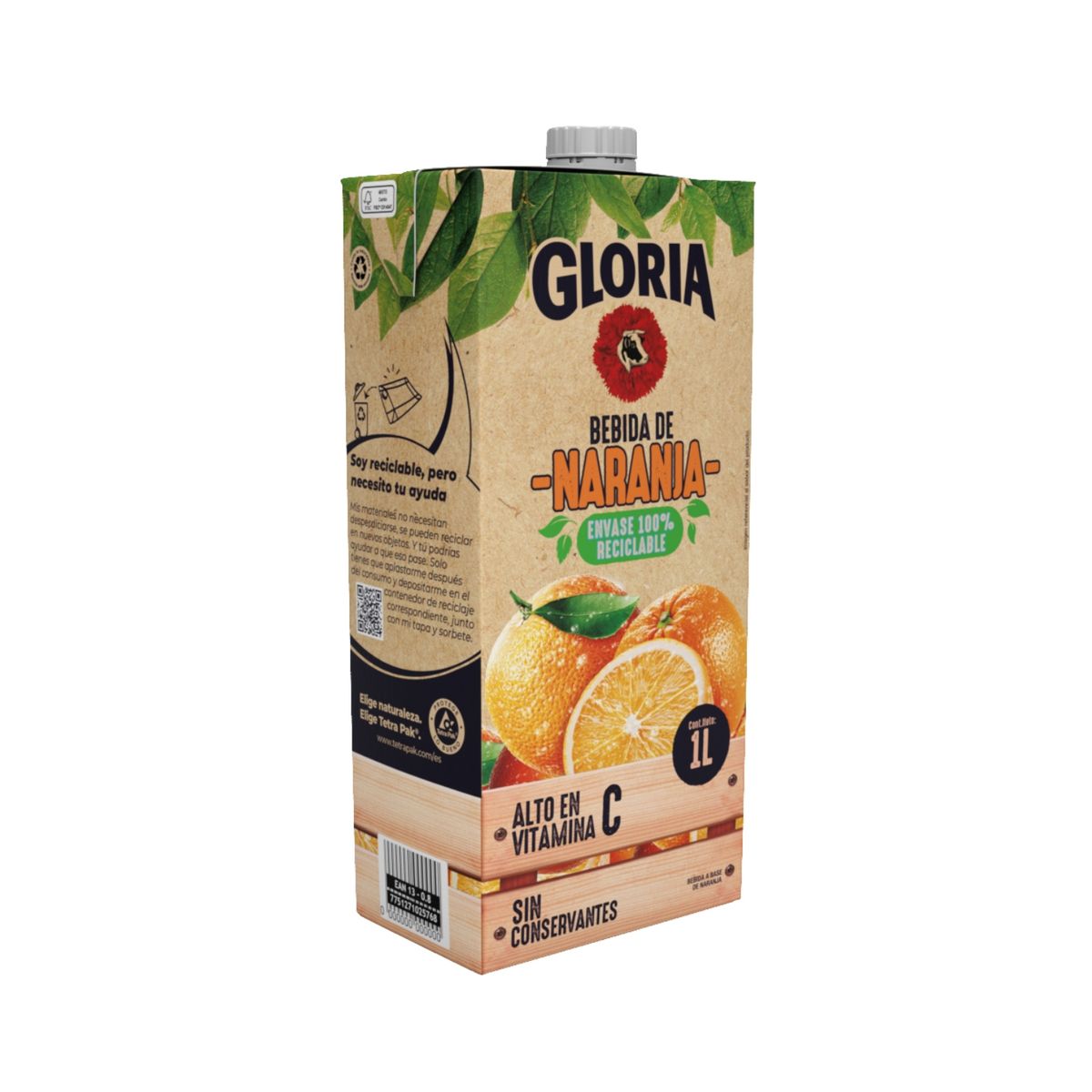 GLORIA - Bebida Gloria Naranja Caja 1 L