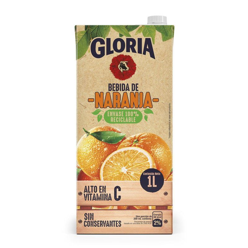 GLORIA - Bebida de Naranja Gloria 1 L