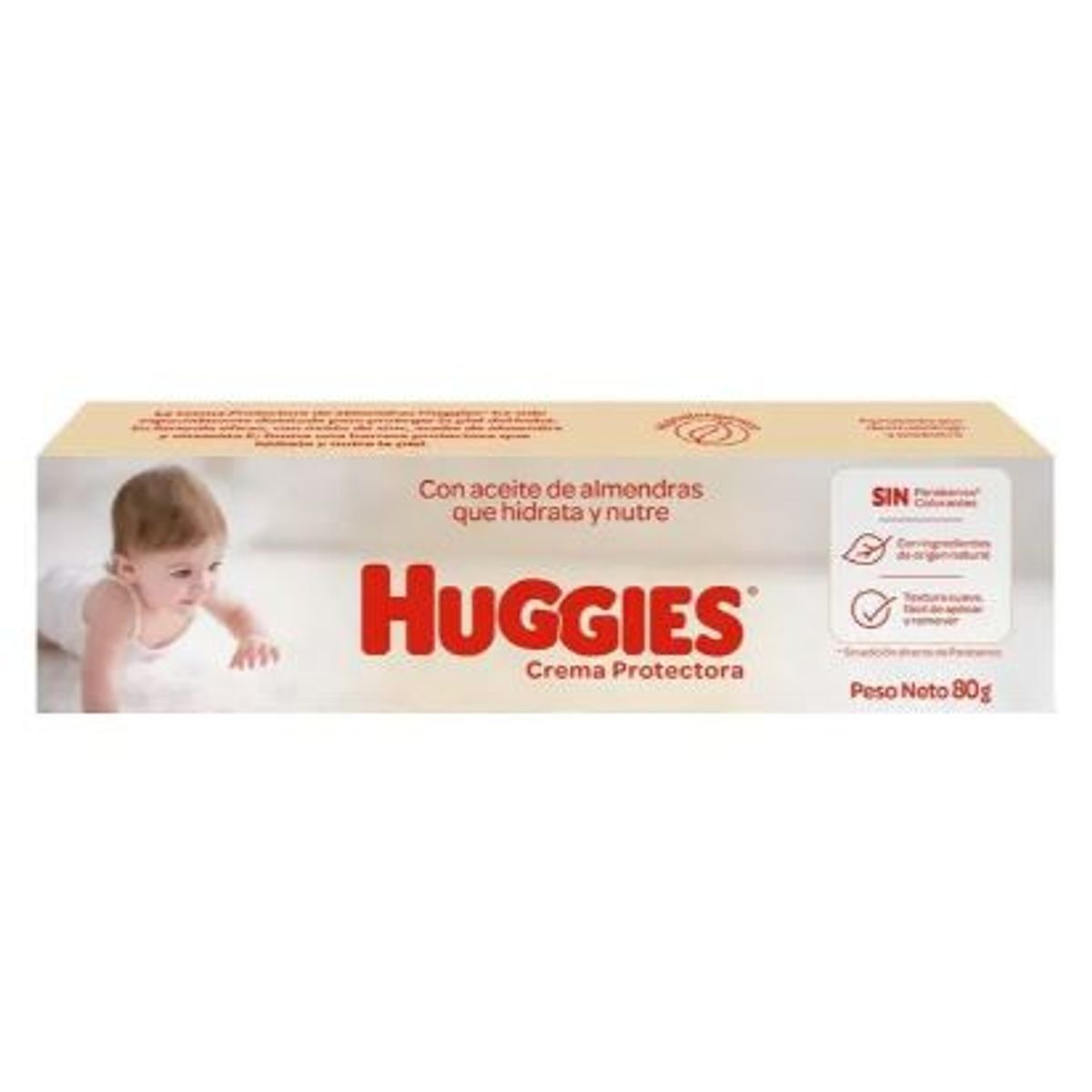 HUGGIES - Crema Protectora Huggies Care Aceite Almendras Envase 80 g