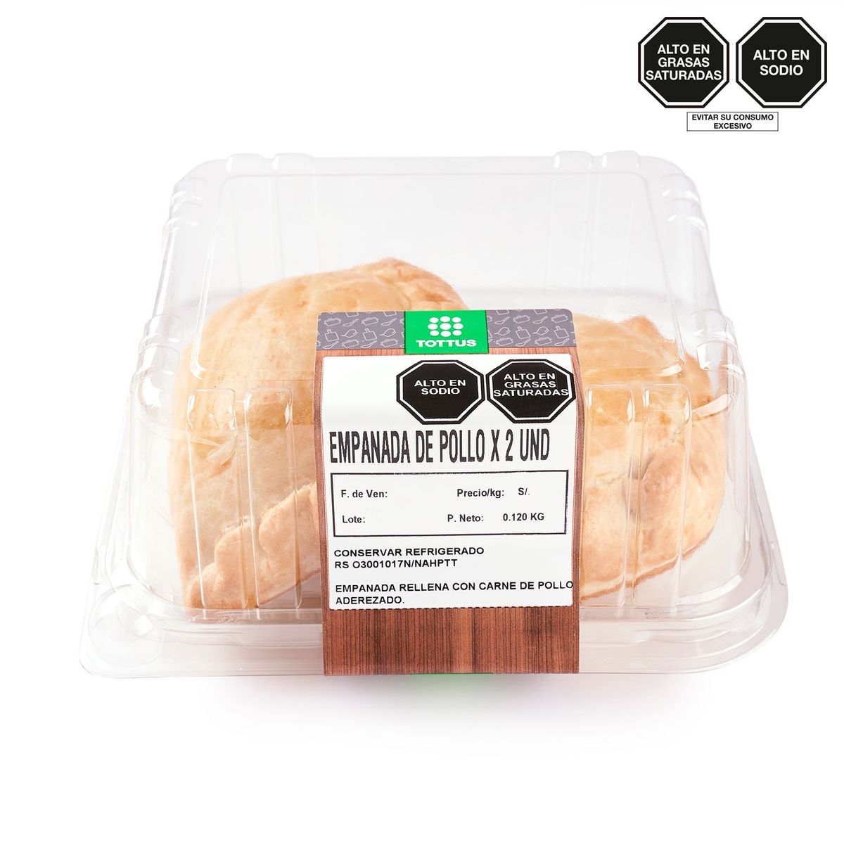 TOTTUS - Empanada De Pollo x 2 Und