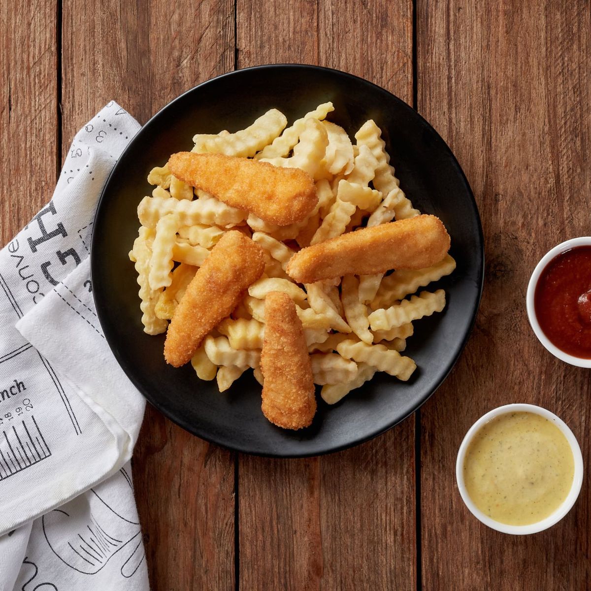 TOTTUS - Chicken Fingers x 4 + Papas Onduladas