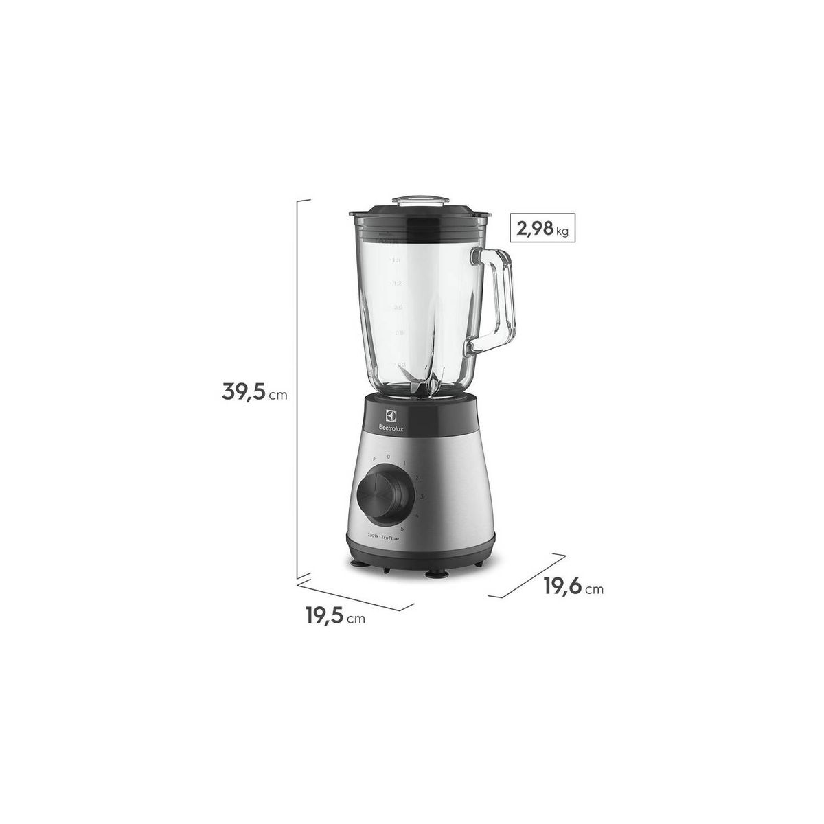 ELECTROLUX - Licuadora 5 Velocidades 700W Gris