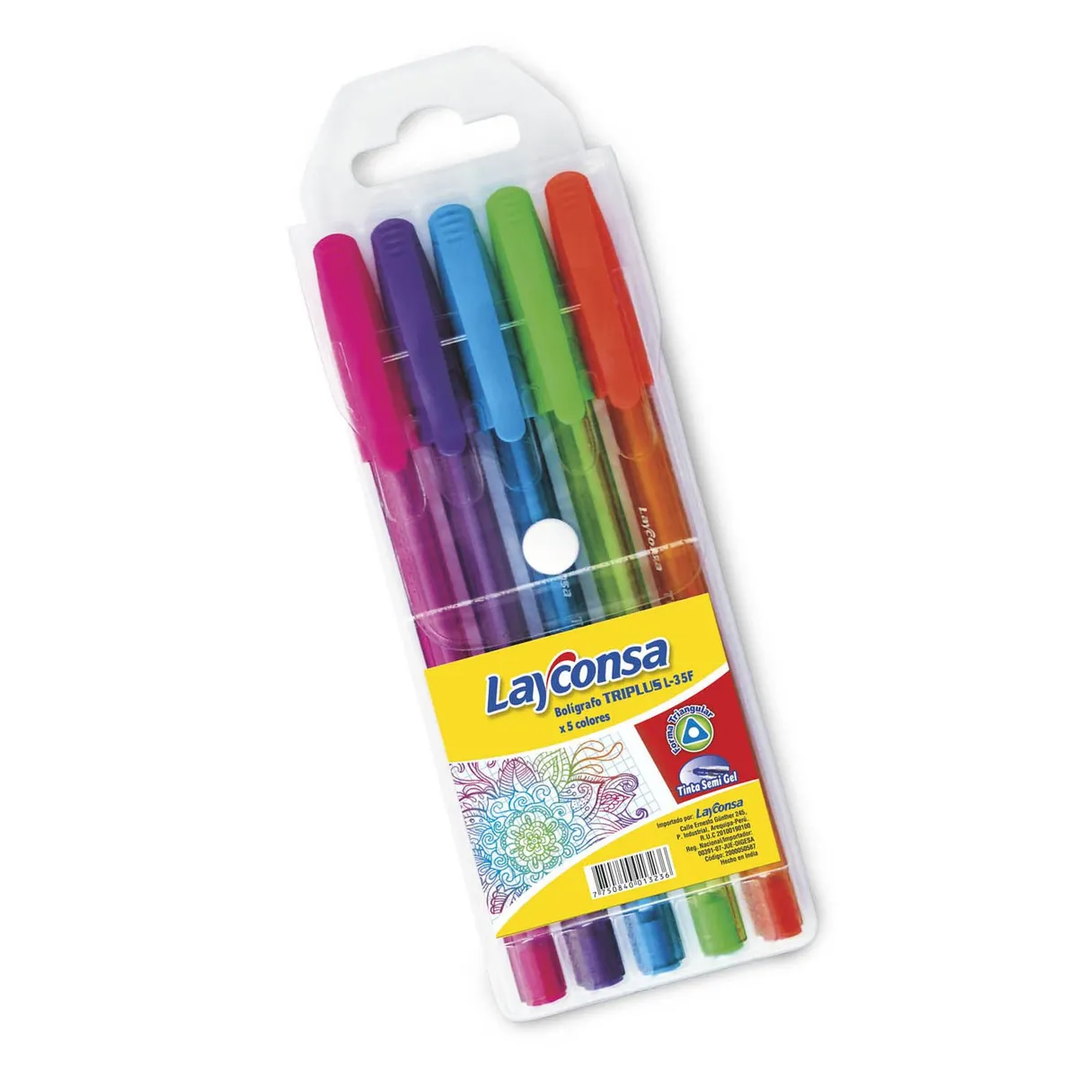 LAYCONSA - Lapiceros Layconsa Escolar Color L-35F Estuche 5