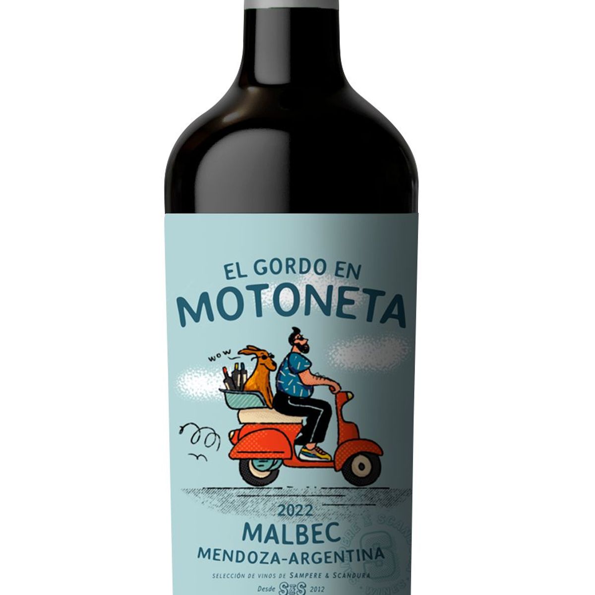 ESCANDALOSOS WINES - Vino El Gordo en Motoneta Malbec Botella 750 mL