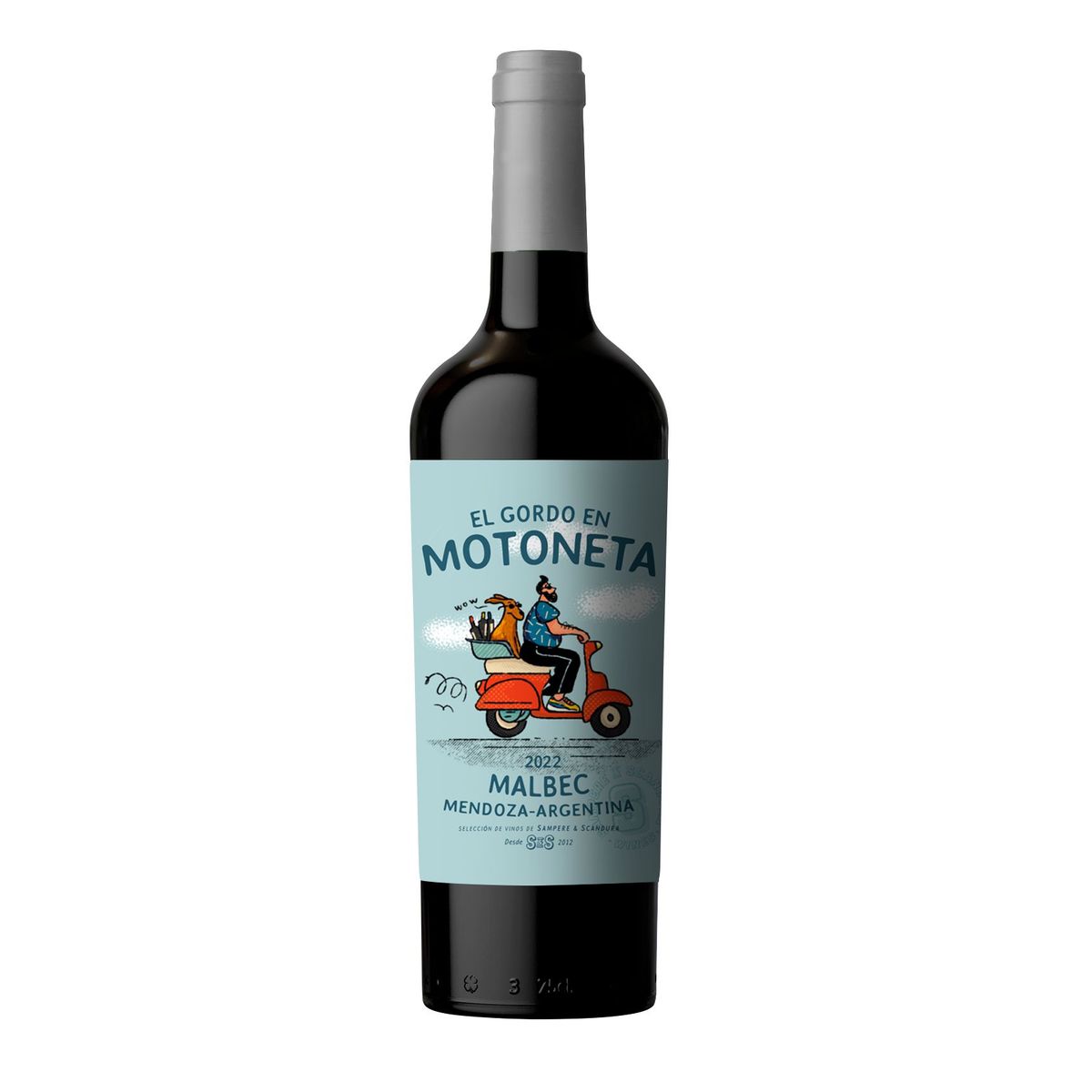 ESCANDALOSOS WINES - Vino El Gordo en Motoneta Malbec Botella 750 mL