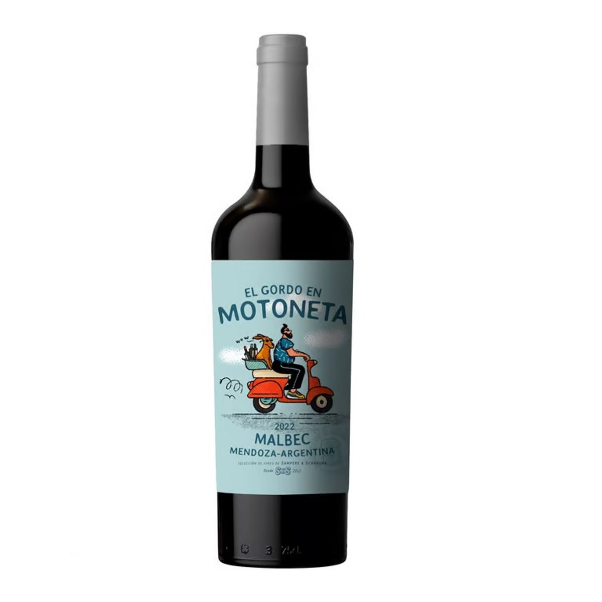 ESCANDALOSOS WINES - Vino El Gordo en Motoneta Malbec Botella 750 mL