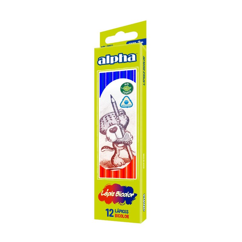 ALPHA - Lápiz Bicolor Caja X 12 Und