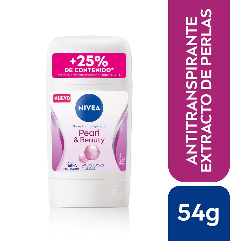 NIVEA - Desodorante Nivea Barra Pearl Beauty Envase 54 g