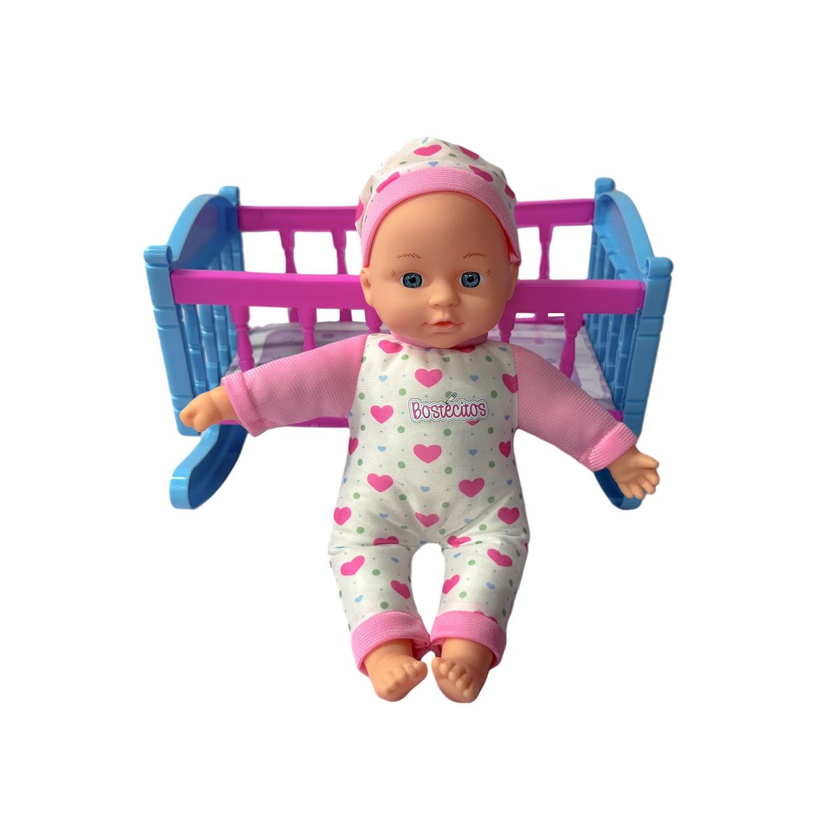 BOSTECITOS - Muñeca con Cuna 28 cm