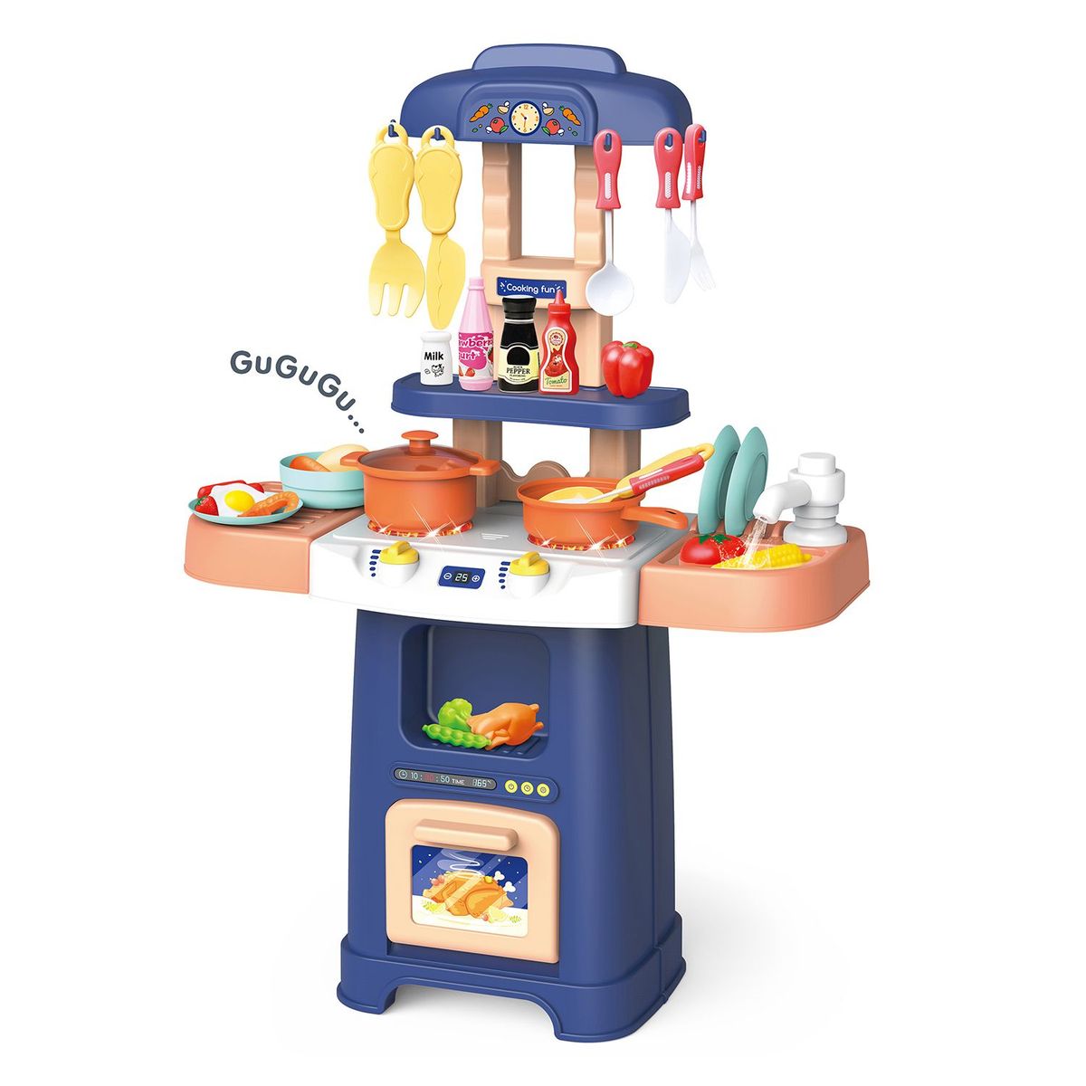  - Cocina Rosada con 30 Accesorios