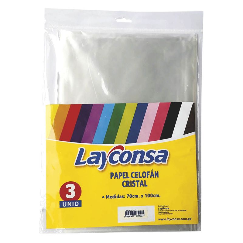 LAYCONSA - Papel Celofan Cristal Rllx3 Lyc