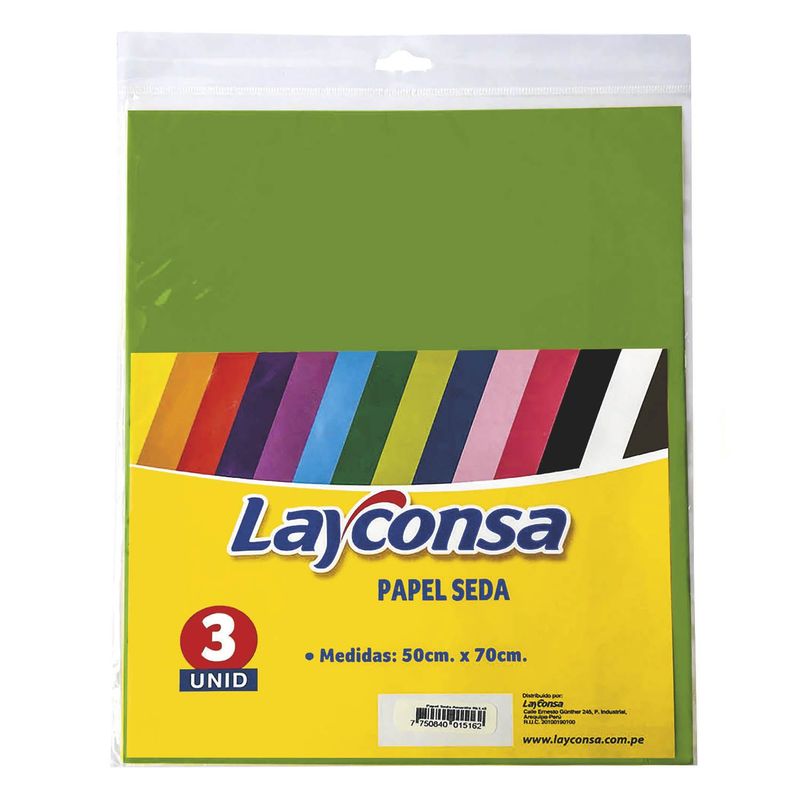 LAYCONSA - Papel Seda Verde Claro Rllx3 Lyc