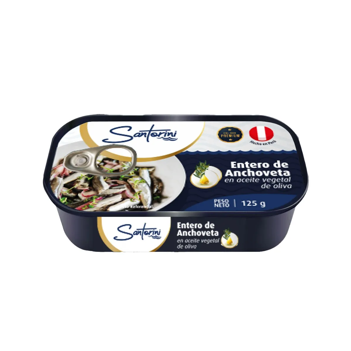 SANTORINI - Anchoveta en Aceite de Oliva Santorini Lata 125 g