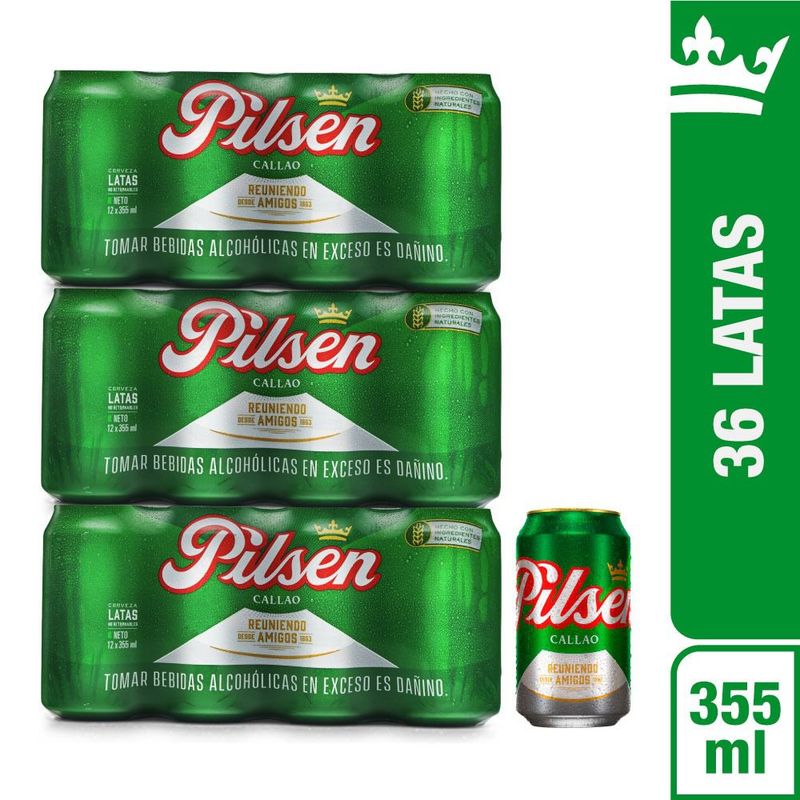 PILSEN - 3x Cerveza Pilsen Twelve 355 mL
