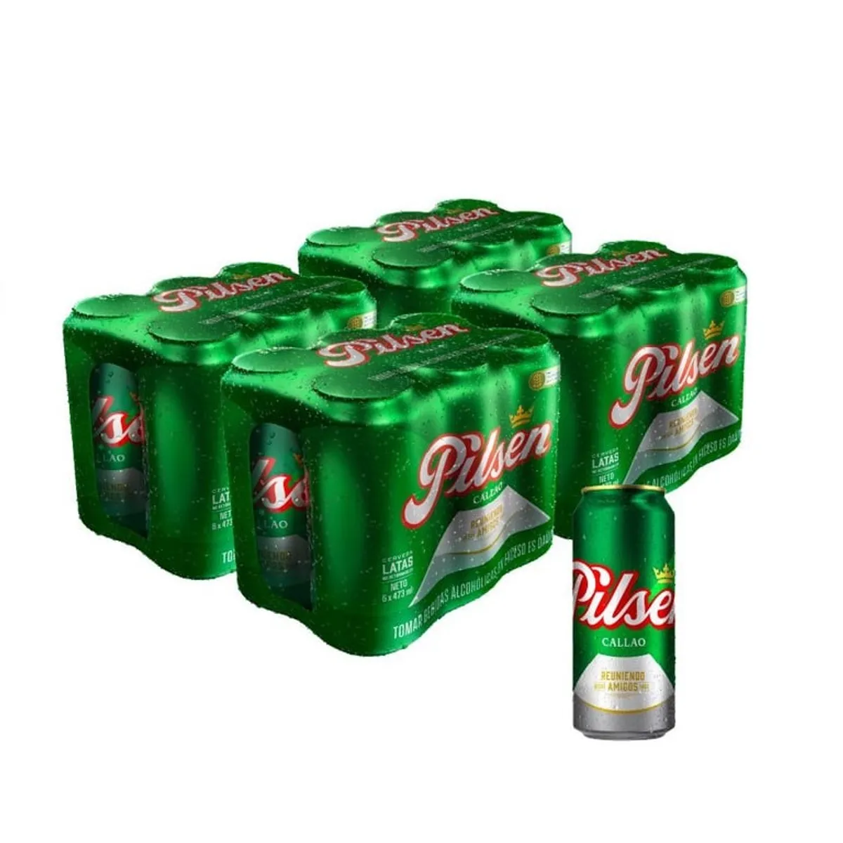 PILSEN - Cerveza Pilsen 4 Sixpack Lata 473 mL