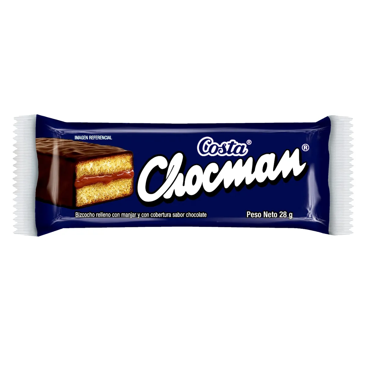 COSTA - Bizcocho Chocman Relleno Manjar 28g