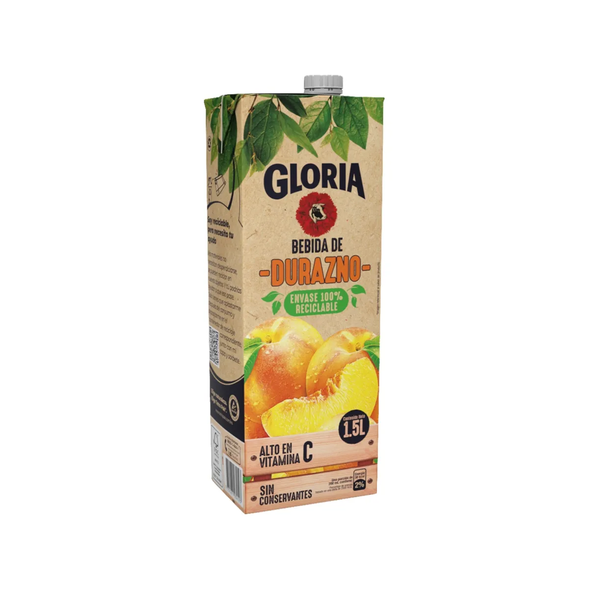 GLORIA - Bebida Gloria Durazno Caja 1.5 L