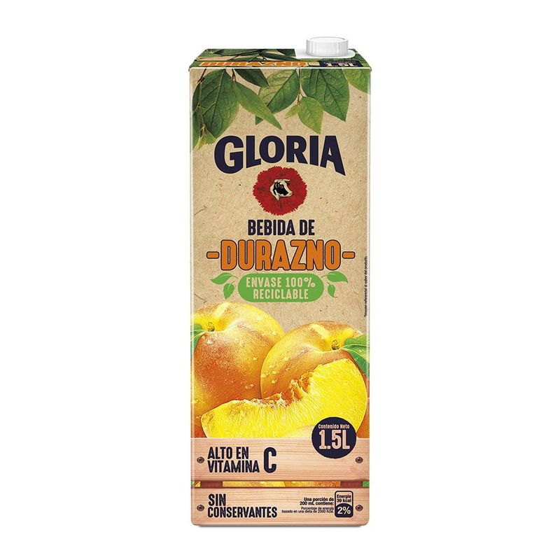 GLORIA - Bebida de Durazno Gloria Caja 1.5 L