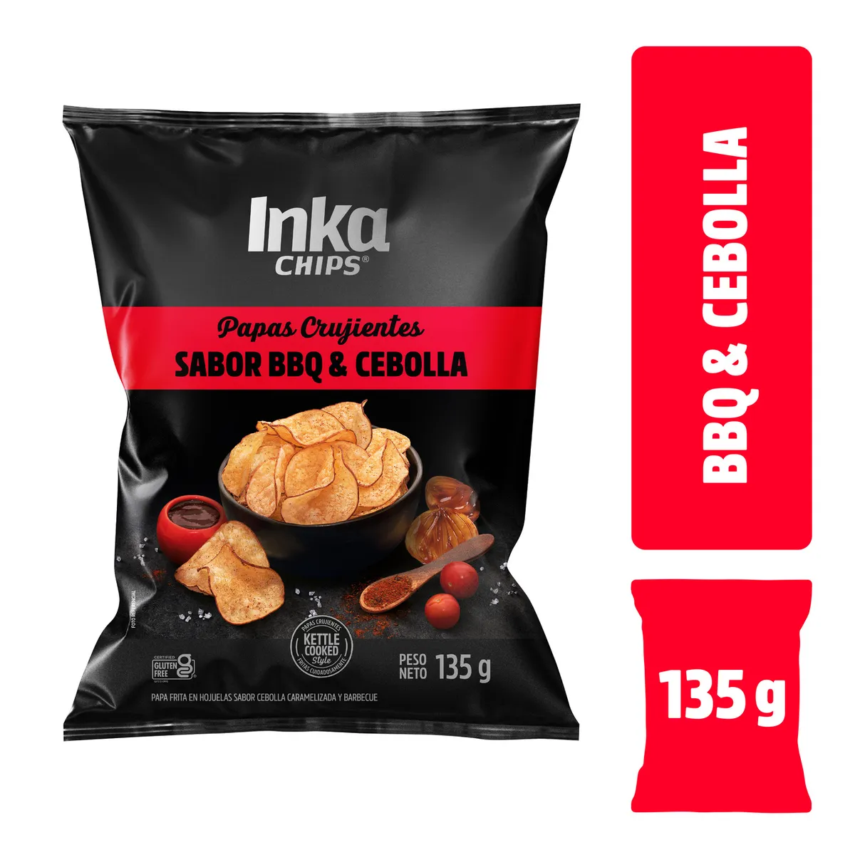 INKA CHIPS - Papa Inka Chips BBQ Cebolla Bolsa 135 g