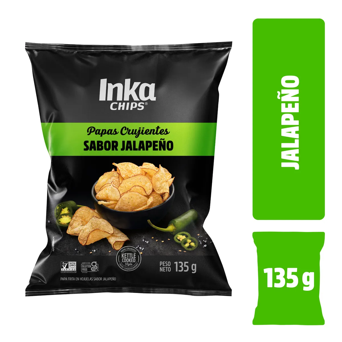 INKA CHIPS - Papa Inka Chips Jalapeño Bolsa 135 g