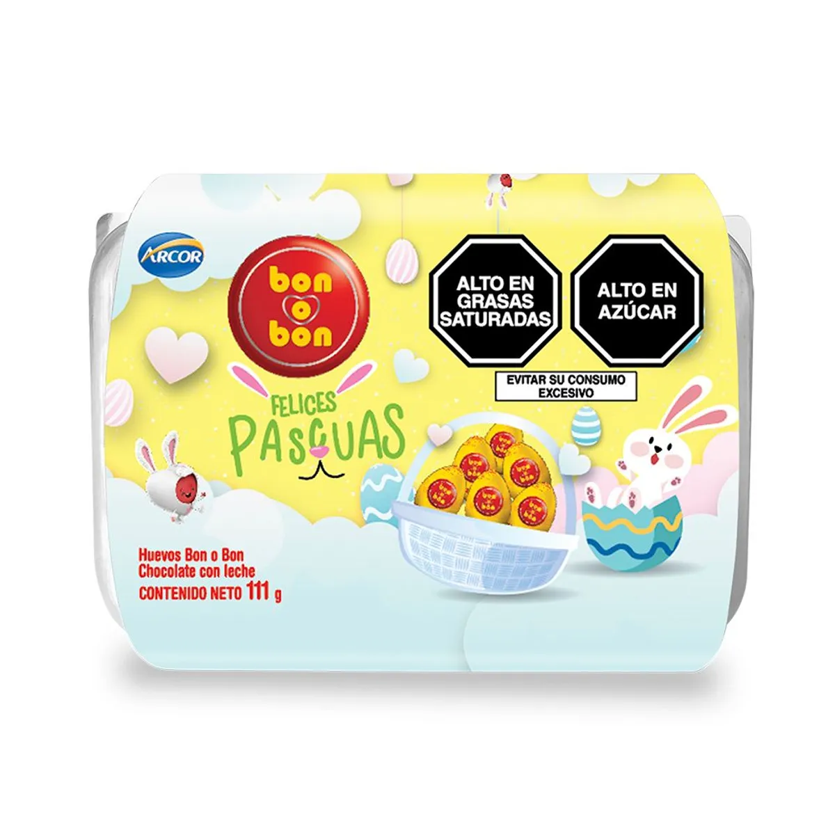 BON O BON - Portahuevos Bon o Bon Chocolate con Leche Empaque 111 g