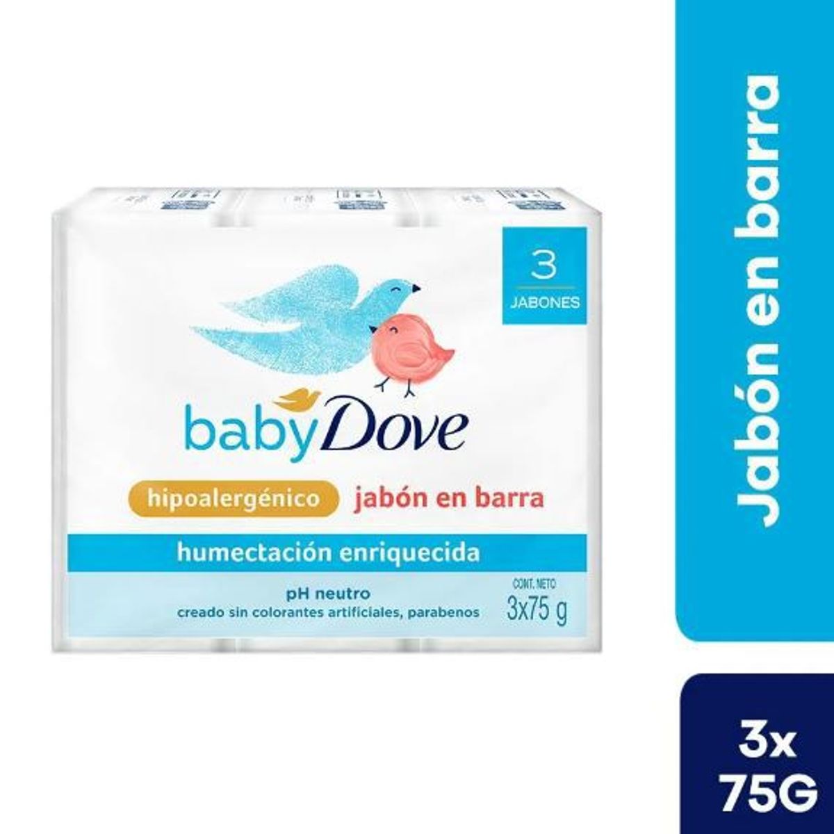 DOVE - Jabón de Tocador Dove Baby Humectación Enriquecedora Empaque 3 Und