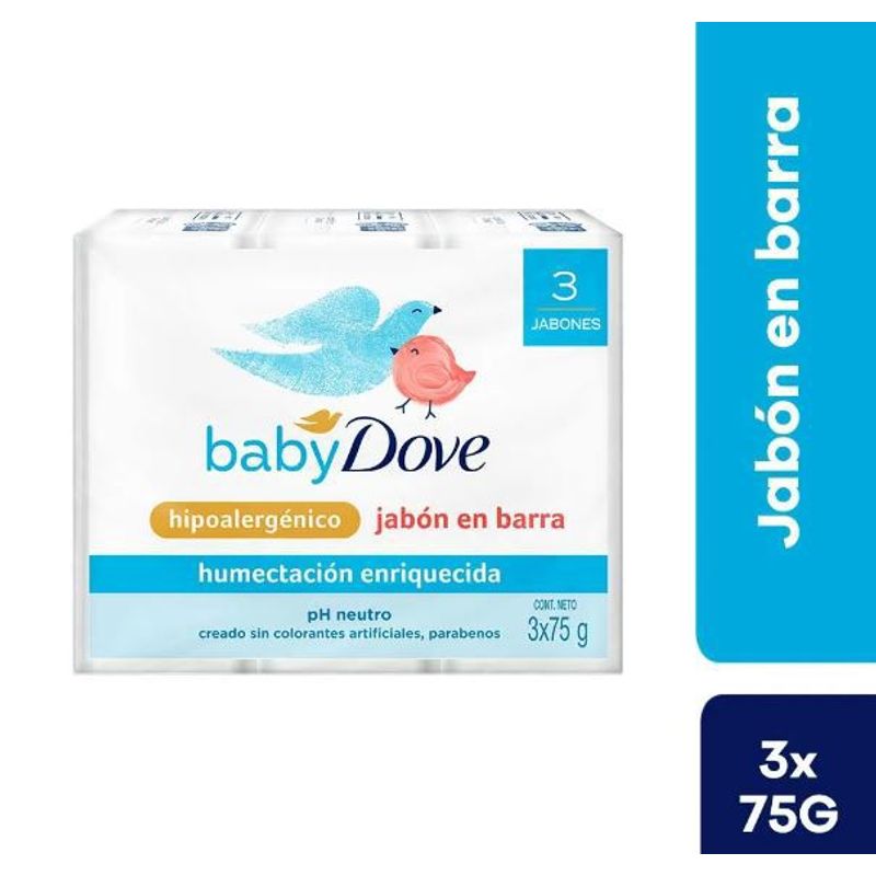 DOVE - Jabon Dove Baby Humectante Enriquecida 75 G x 3 unidades