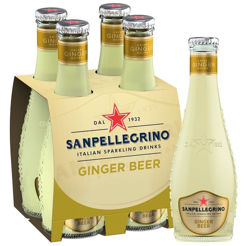 SAN PELLEGRINO - Ginger Beer San Pellegrino Pack 4 Botellas 200 mL