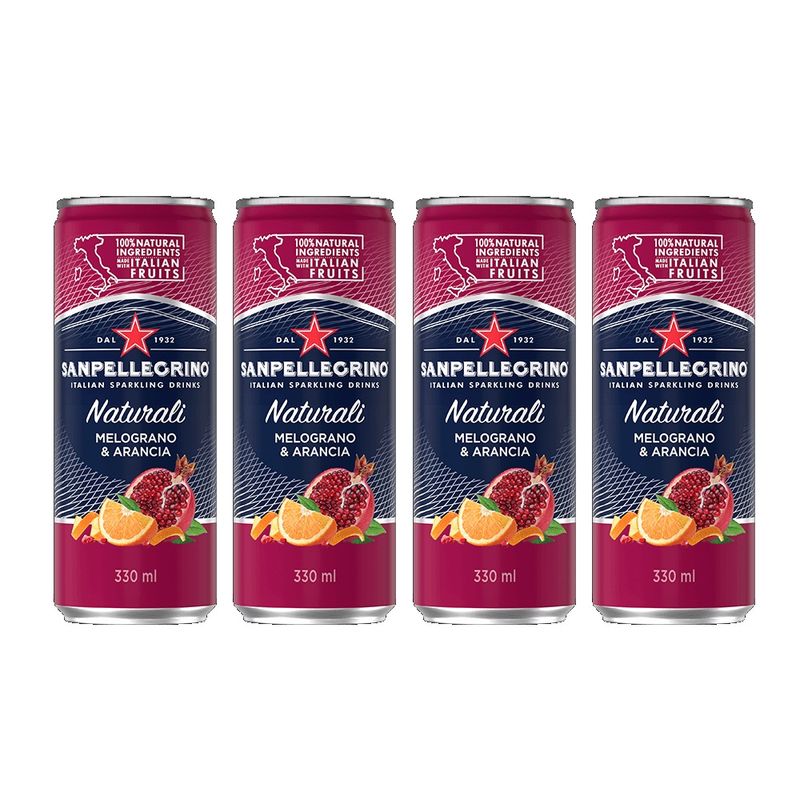 SAN PELLEGRINO - Agua Tónica San Pellegrino Melograno Pack 4 Latas 330 mL