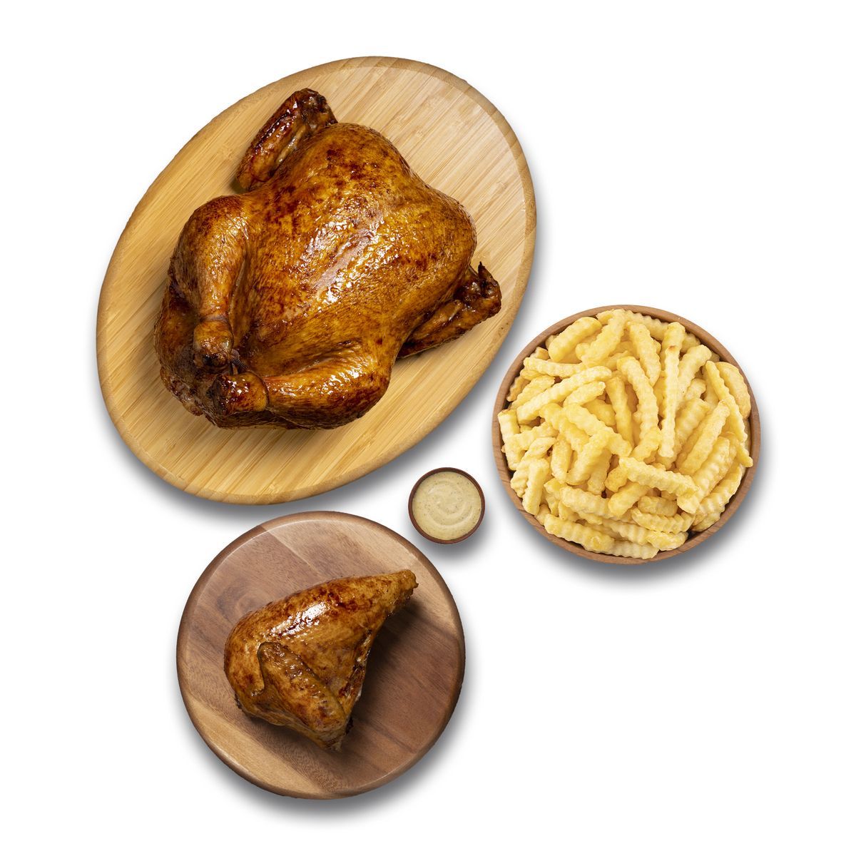 INSUMOS - Pollo Rostizado + 1/4 de Pollo Rostizado + Porción De Papas + 1 Ají
